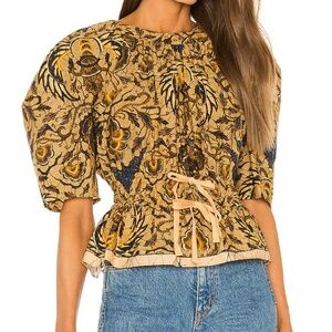 NEW Ulla Johnson Denisa Top in Horn